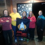 Some of the USS Ticonderoga crew at the Best of Both Worlds theater event.
